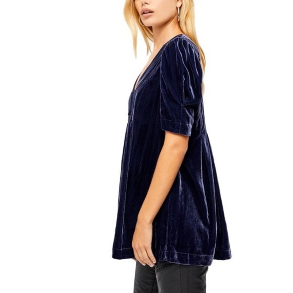 Free People Adelle Velvet Tunic Top. XL, M - Picture 4 of 16